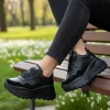 Дамски сникърси от естествена кожа и велур в черен цвят с модерен дизайн-4374
